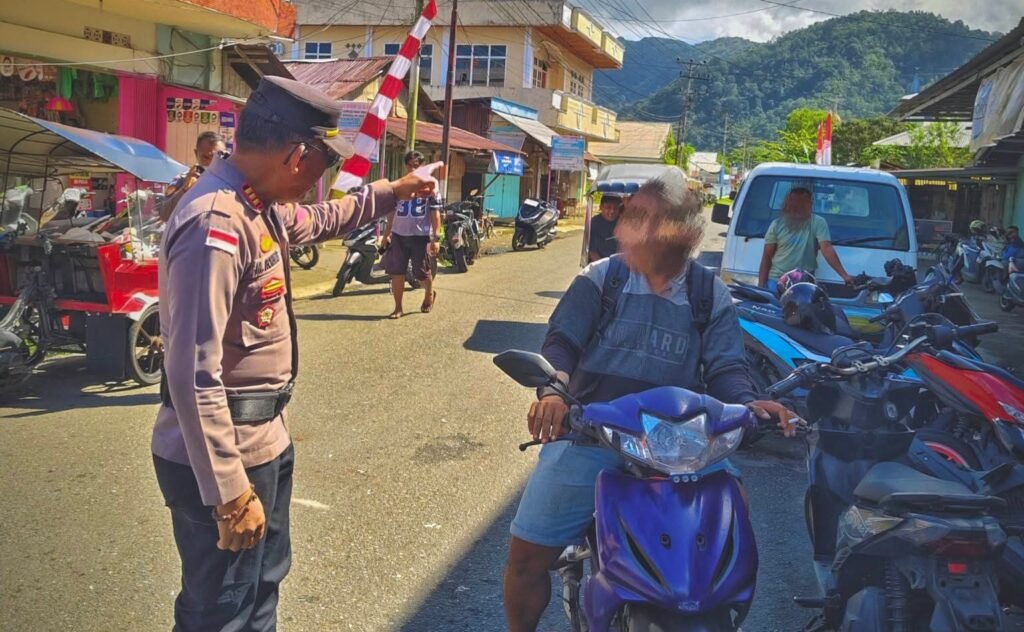 Polsek Tamako Gelar KRYD, Tindak Empat Pengendara Knalpot Brong di Pasar Tamako