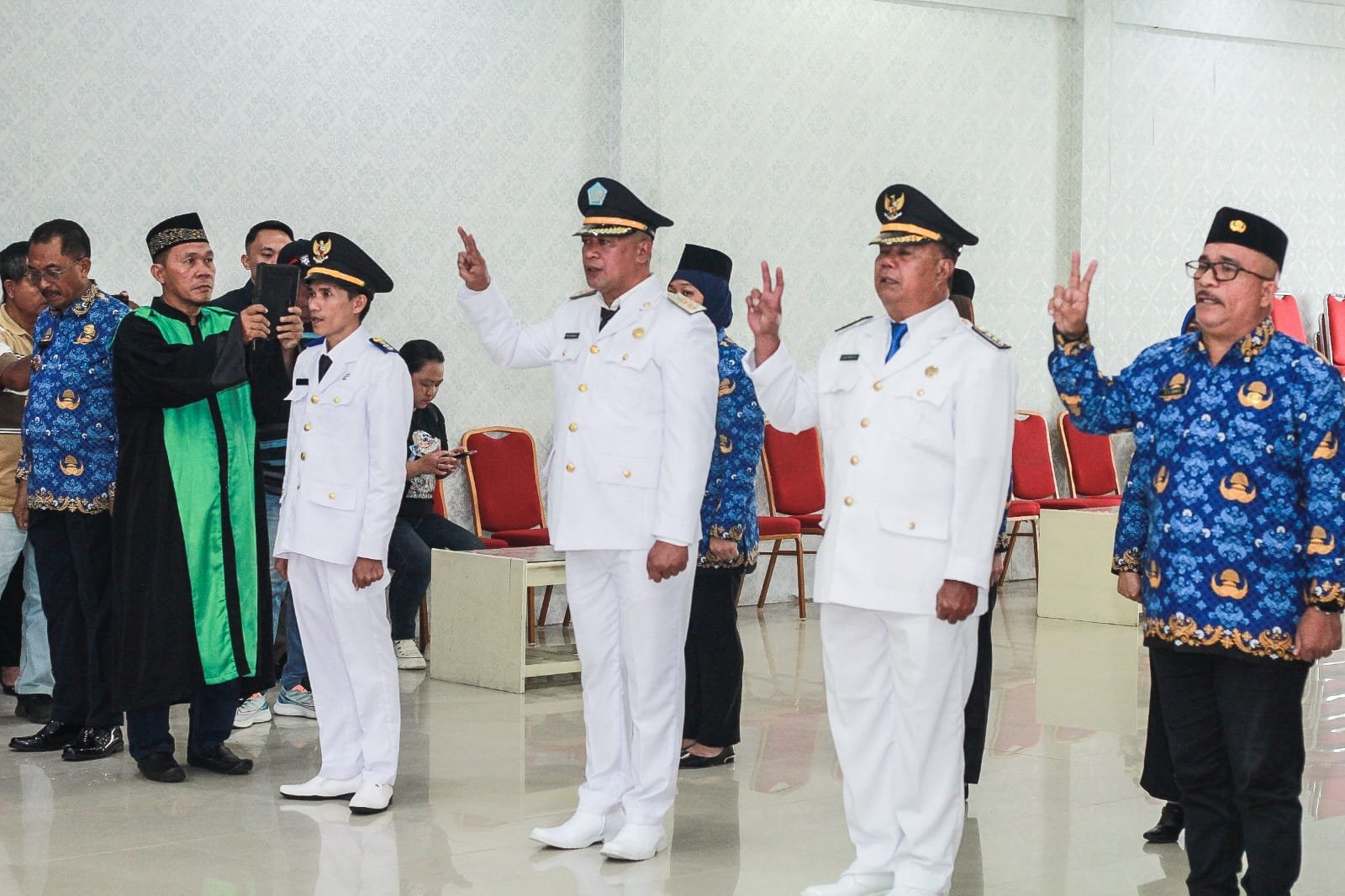 Pelantikan sejumlah pejabat di lingkungan Pemerintah Kabupaten Kepulauan Sangihe. (Foto: Ist)