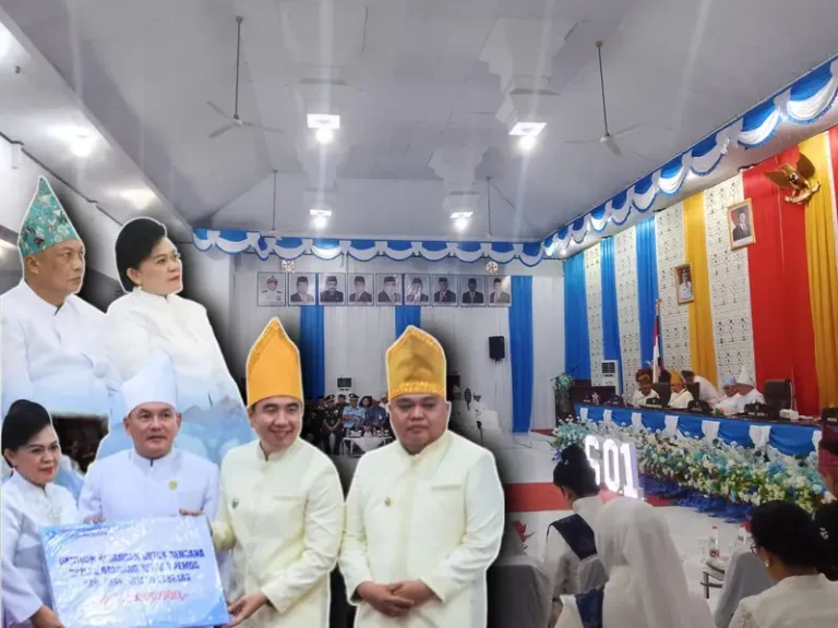 Penyerahan bantuan secara simbolis oleh Pemerintah Kabupaten Kepulauan Sangihe terhadap korban bencana di Sitaro. (Foto: Ist)