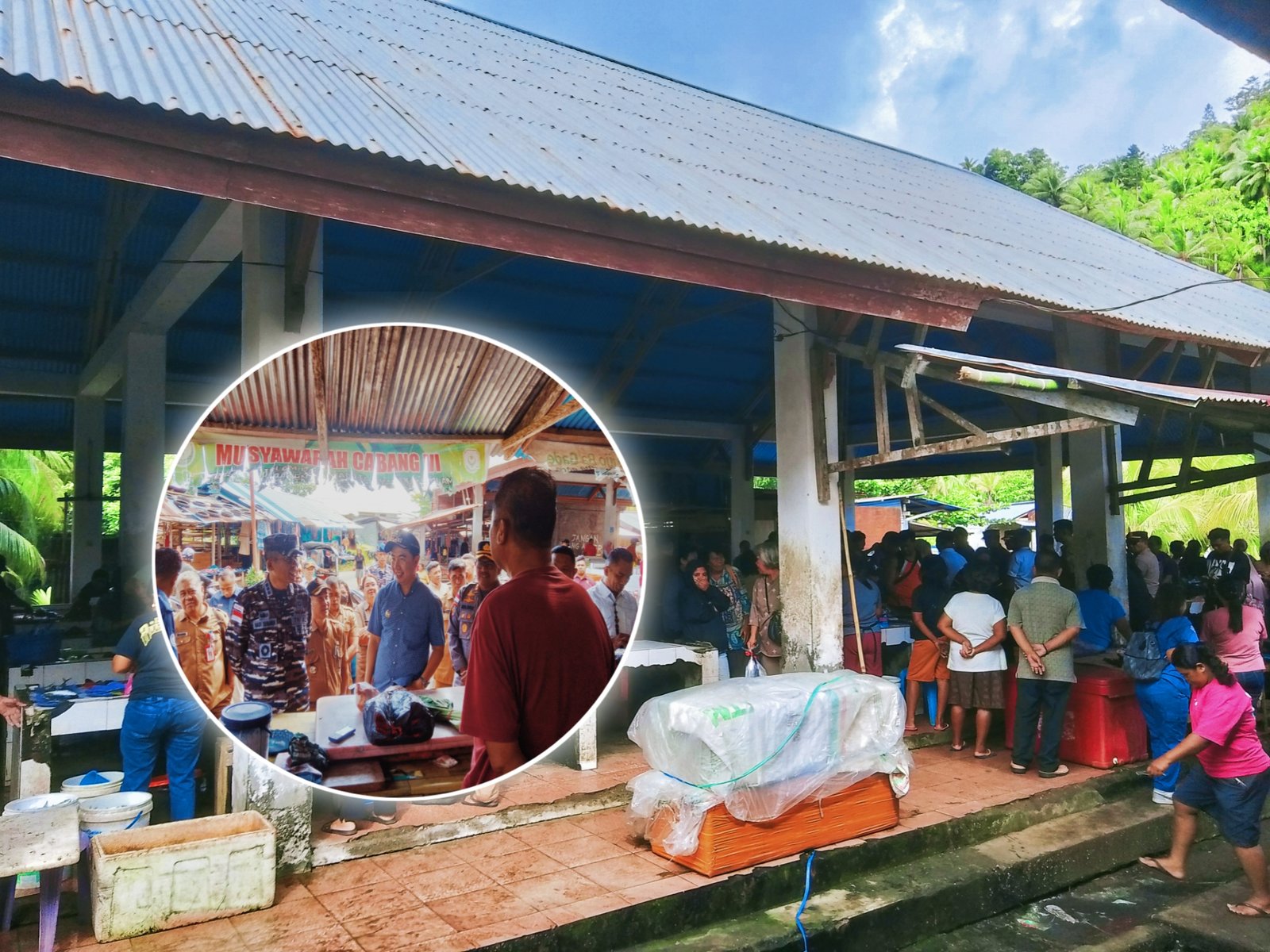 Bupati Thungari bersama Rombongan Forkopimda dalam sidak pasar (Foto.ist)