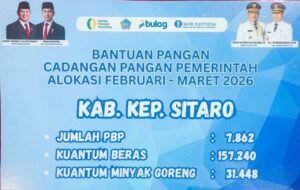 Bupati Sitaro Terima Bantuan Cadangan Pangan dari Pemprov Sulut
