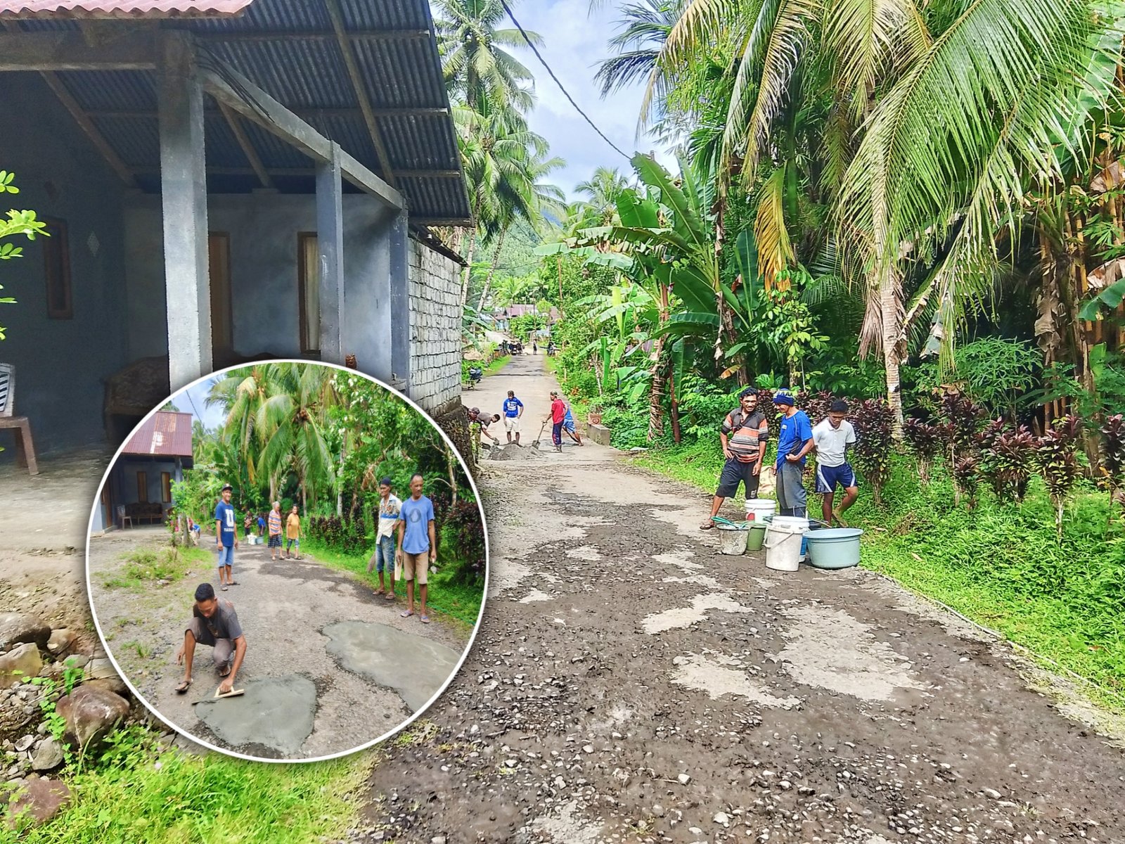 Masyarakat Kampung dan Kapitalaung Utaurano dalam Bakti Sosial (Foto.ist)