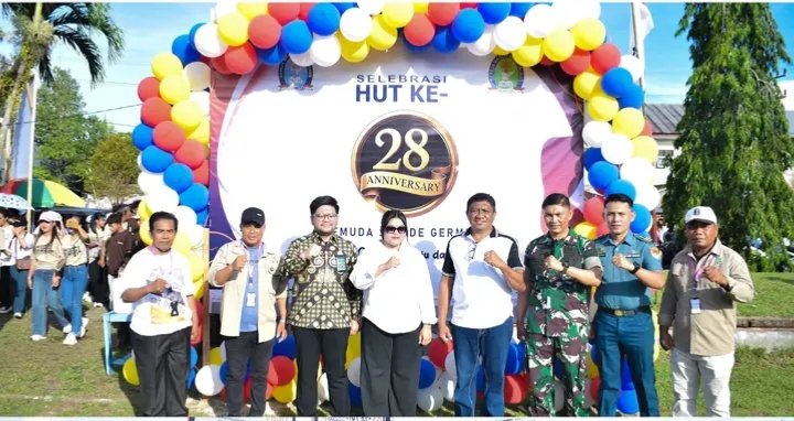 Selebrasi Hari Ulang Tahun ke-28 Pemuda Germita pada Sabtu, (23/5/2026), berlangsung meriah di tengah kehadiran ratusan peserta dan utusan wilayah pelayanan. (Foto: Ist)