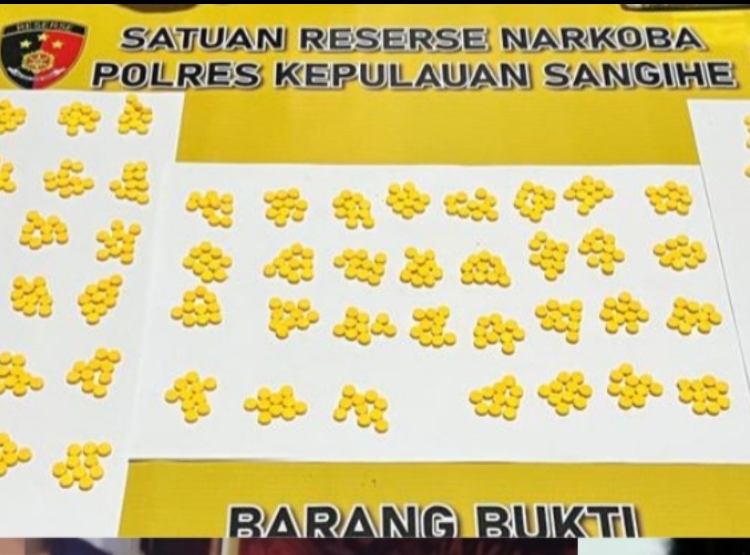 1.010 butir obat keras jenis Trihexyphenidyl diduga akan diselundupkan ke lingkungan Lapas Kelas IIB Tahuna. (Foto: Ist)