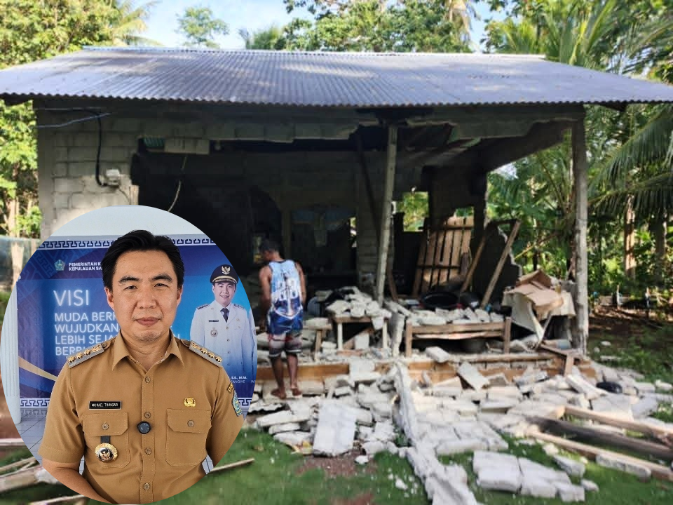 Pemerintah Kabupaten Kepulauan Sangihe mulai menyusun langkah-langkah penanganan pascagempa bumi Magnitudo 7,7. (Foto: Ist)