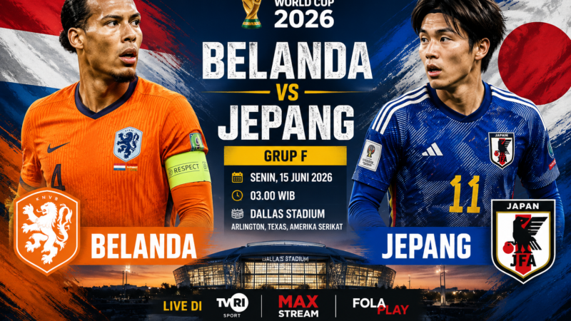 Prediksi Skor Belanda vs Jepang: Laga Ketat Pembuka Grup F Piala Dunia 2026
