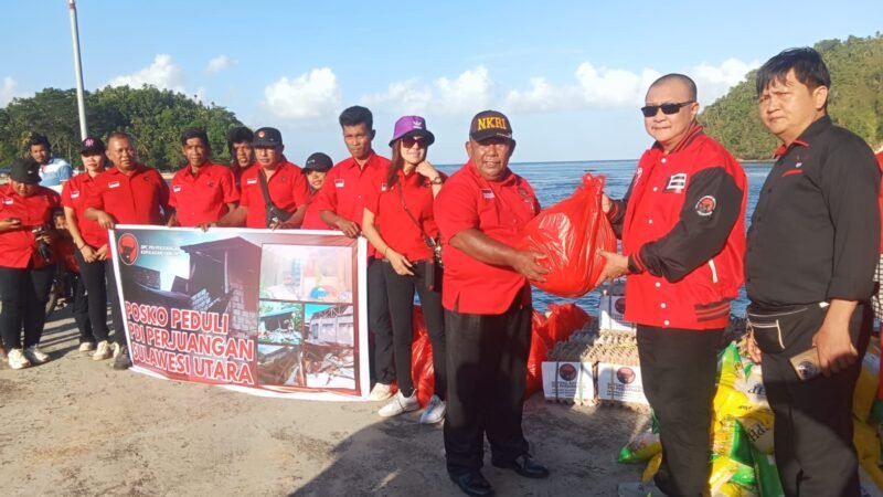 PDI Perjuangan Sangihe Tembus Pulau Terluar, Salurkan Bantuan Korban Gempa Marore
