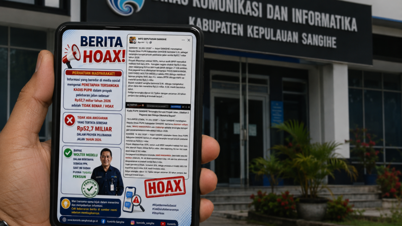 Sempat Beredar Kabar Kadis PUPR Sangihe Jadi Tersangka, Kominfo dan Kejari Pastikan Hoaks