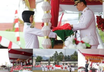 Wakil Wali Kota Pimpin Upacara Penurunan Bendera HUT Ke-81 RI di Kotamobagu Berlangsung Khidmat
