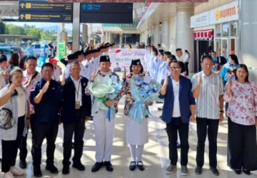 Gabriel Kamasi, Paskibraka Nasional Asal Kotamobagu, Disambut Pemkot di Bandara Sam Ratulangi