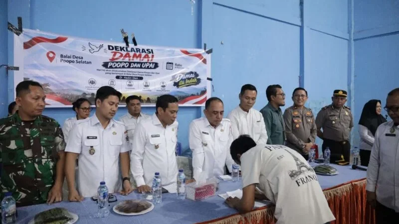 Deklarasi Damai Poopo-Upai, Wali Kota Kotamobagu dan Bupati Bolmong Ajak Masyarakat Jaga Persaudaraan