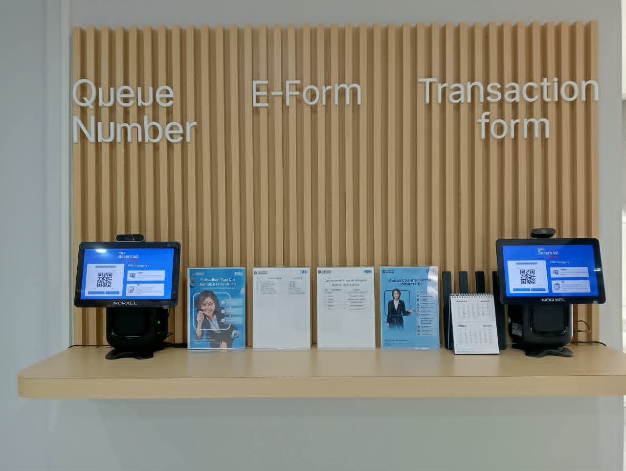 Tampilan Mesin Antrean E-Form untuk Permudah Layanan Nasabah. (Foto: Ist)