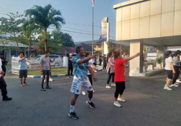 BRI Tahuna dan BPN Sangihe Perkuat Sinergi Lewat Zumba Bersama